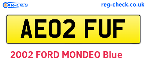 AE02FUF are the vehicle registration plates.