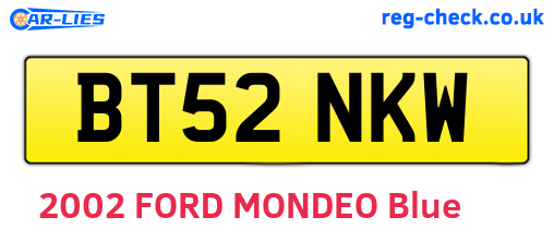 BT52NKW are the vehicle registration plates.