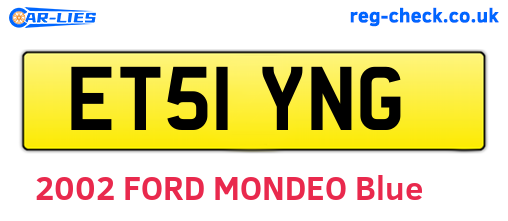 ET51YNG are the vehicle registration plates.