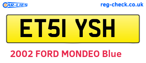 ET51YSH are the vehicle registration plates.