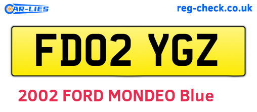 FD02YGZ are the vehicle registration plates.