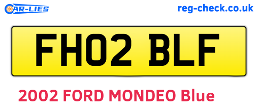 FH02BLF are the vehicle registration plates.