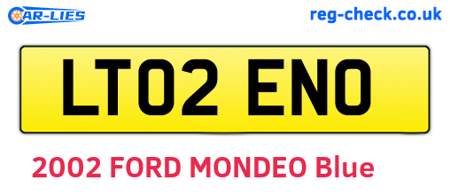 LT02ENO are the vehicle registration plates.