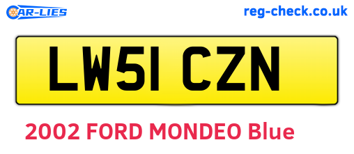LW51CZN are the vehicle registration plates.