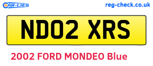 ND02XRS are the vehicle registration plates.