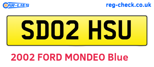 SD02HSU are the vehicle registration plates.