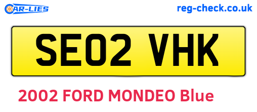 SE02VHK are the vehicle registration plates.