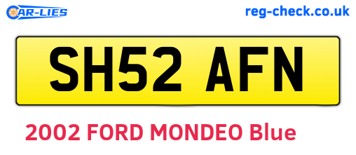 SH52AFN are the vehicle registration plates.