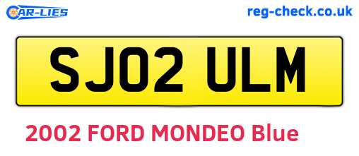 SJ02ULM are the vehicle registration plates.
