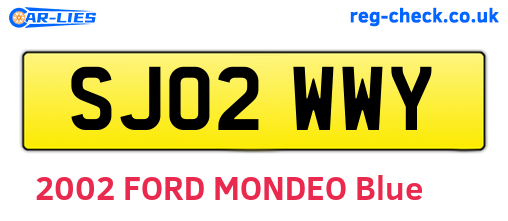SJ02WWY are the vehicle registration plates.