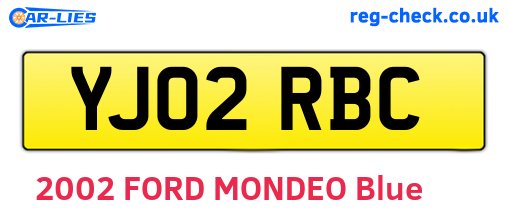 YJ02RBC are the vehicle registration plates.