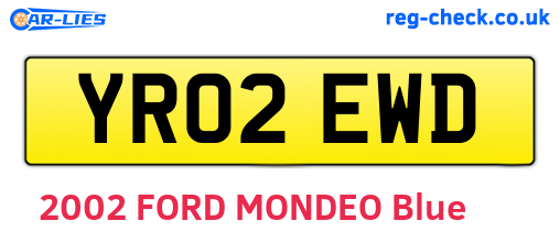 YR02EWD are the vehicle registration plates.