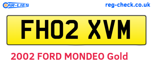 FH02XVM are the vehicle registration plates.