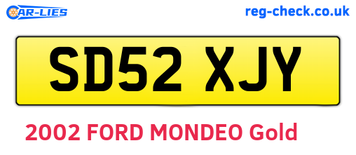 SD52XJY are the vehicle registration plates.