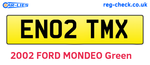 EN02TMX are the vehicle registration plates.