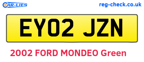 EY02JZN are the vehicle registration plates.