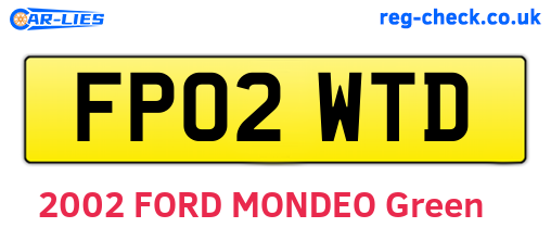 FP02WTD are the vehicle registration plates.