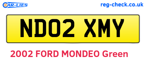 ND02XMY are the vehicle registration plates.