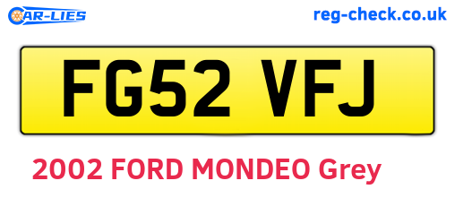 FG52VFJ are the vehicle registration plates.