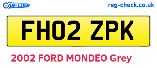 FH02ZPK are the vehicle registration plates.