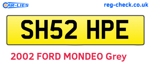 SH52HPE are the vehicle registration plates.
