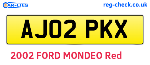 AJ02PKX are the vehicle registration plates.