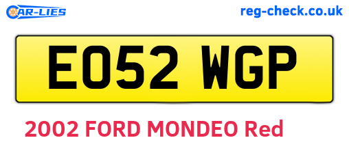EO52WGP are the vehicle registration plates.