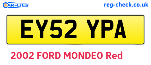EY52YPA are the vehicle registration plates.