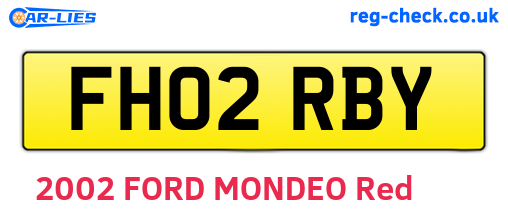 FH02RBY are the vehicle registration plates.