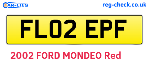 FL02EPF are the vehicle registration plates.