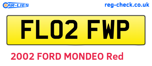FL02FWP are the vehicle registration plates.