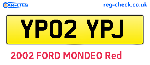 YP02YPJ are the vehicle registration plates.