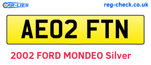 AE02FTN are the vehicle registration plates.