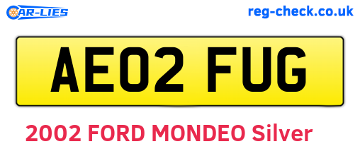 AE02FUG are the vehicle registration plates.