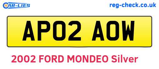 AP02AOW are the vehicle registration plates.
