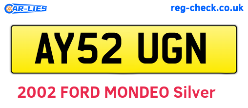 AY52UGN are the vehicle registration plates.