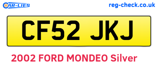 CF52JKJ are the vehicle registration plates.