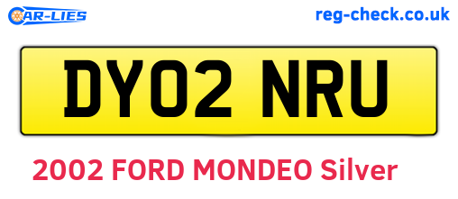 DY02NRU are the vehicle registration plates.