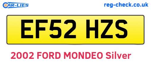 EF52HZS are the vehicle registration plates.