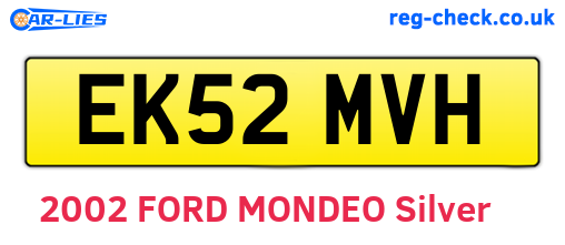 EK52MVH are the vehicle registration plates.
