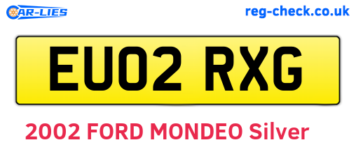 EU02RXG are the vehicle registration plates.