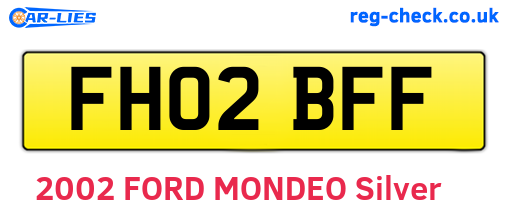 FH02BFF are the vehicle registration plates.
