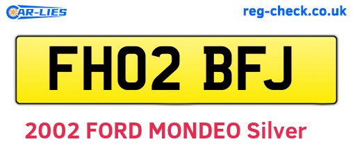 FH02BFJ are the vehicle registration plates.