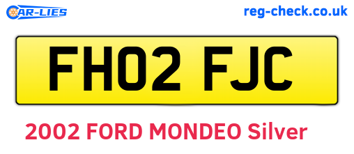 FH02FJC are the vehicle registration plates.