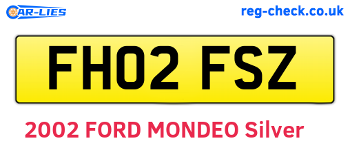 FH02FSZ are the vehicle registration plates.
