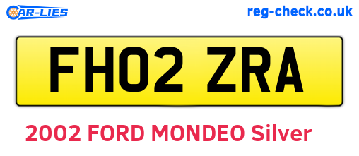 FH02ZRA are the vehicle registration plates.