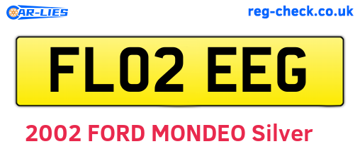 FL02EEG are the vehicle registration plates.