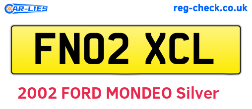 FN02XCL are the vehicle registration plates.