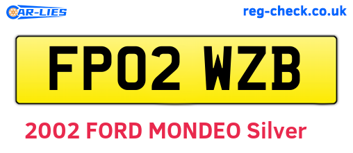 FP02WZB are the vehicle registration plates.