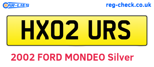 HX02URS are the vehicle registration plates.